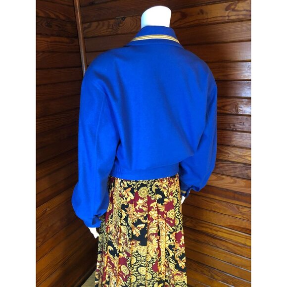 Military Jacket, Baseball Jacket, Vintage Designer, Cropped Jacket, 80s Cropped - Picture 9 of 10